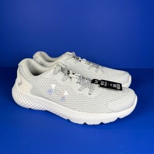 Under Armour Kids Charged Rouge 3 Running Shoes Gray Lace Up No Tie Size 2Y
